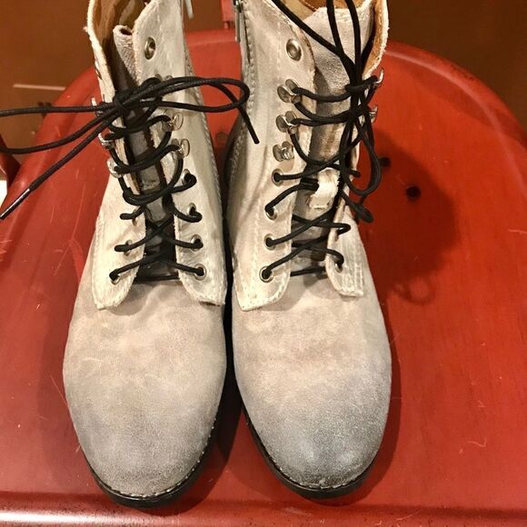 Rebels lace up combat leather boots size M06 - Picture 2 of 8